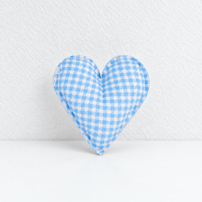 CouldNook Fabric Heart Decoration - Padded Shape And Patterned Textile Exterior
