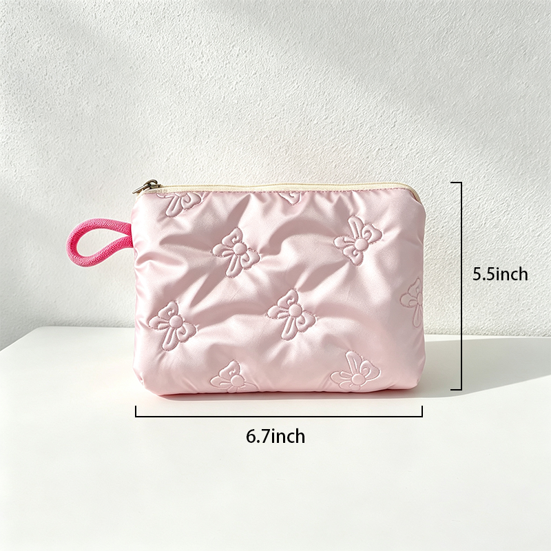 CouldNook Quilted Metallic Cosmetic Bag - Vanity Storage Accent