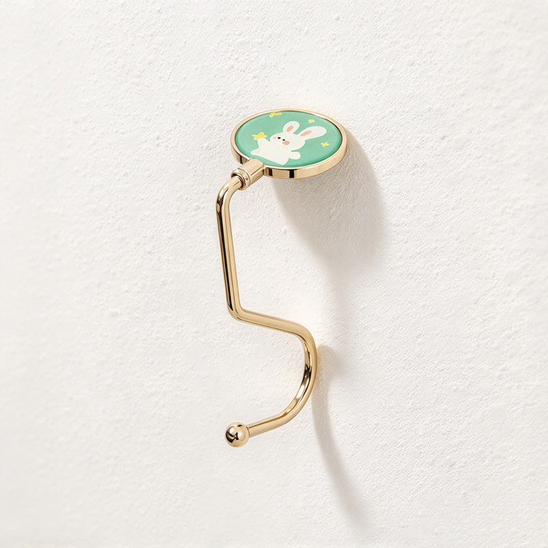 CouldNook Decorative Tabletop Bag Hook - Round Top and Curved Arm
