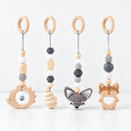 CouldNook Play Gym Hanging Toy Set - Four Woodland-Themed Pieces