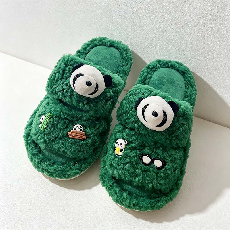 CouldNook Panda Plush Slippers - Four Soft Color Options
