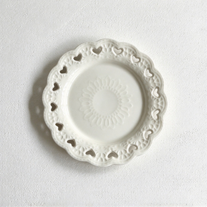 CouldNook Dessert Plate - Vintage Embossed Rim Styles