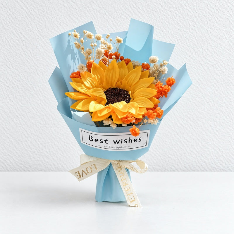 CouldNook Sunflower Car Fragrance Bouquet - Ribbon Wrapped