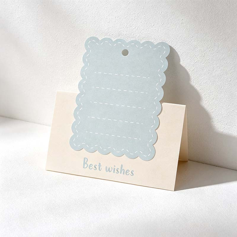 CouldNook Folded Greeting Card - Shaped Writing Area And Hanging Hole