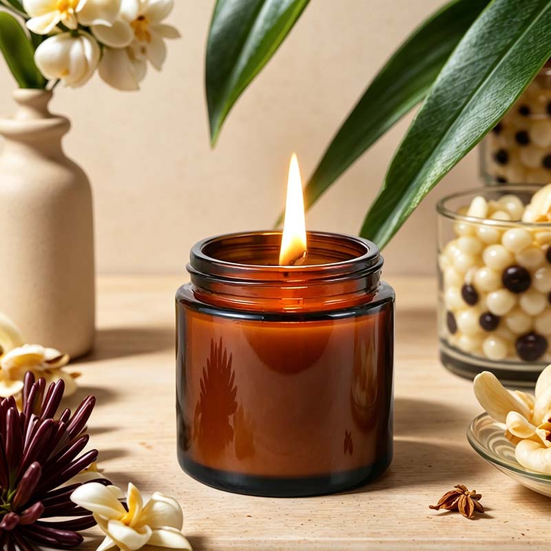 CouldNook Amber Jar Scented Candle - Metal Lid Design