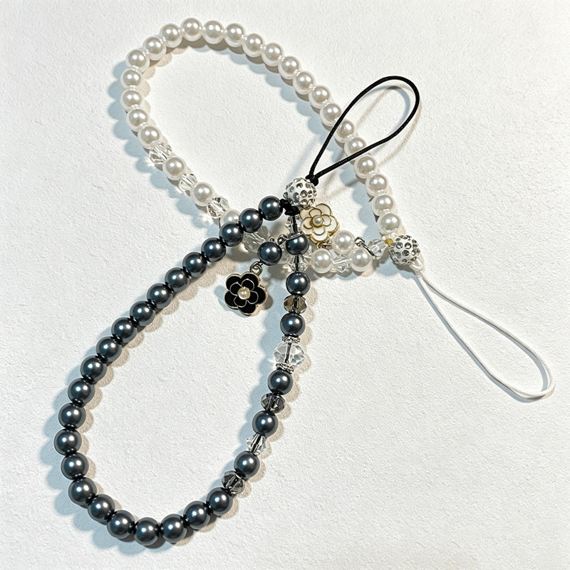 CloudNook Camellia Beaded Phone Strap‑Wrist Cellphone Lanyard