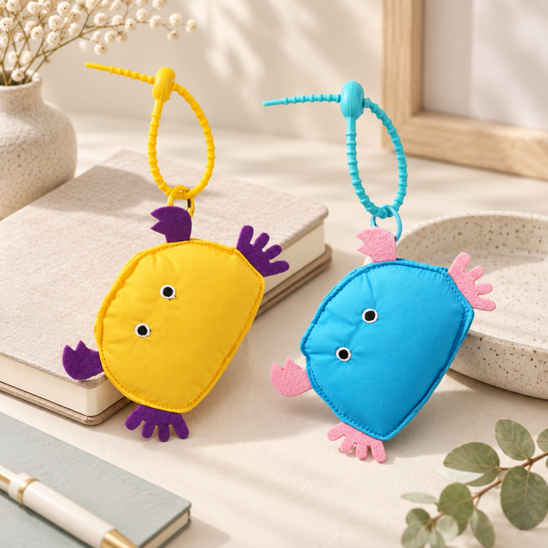 CouldNook Crab Coin Pouch - Snap Closure and Adjustable Hanging Loop