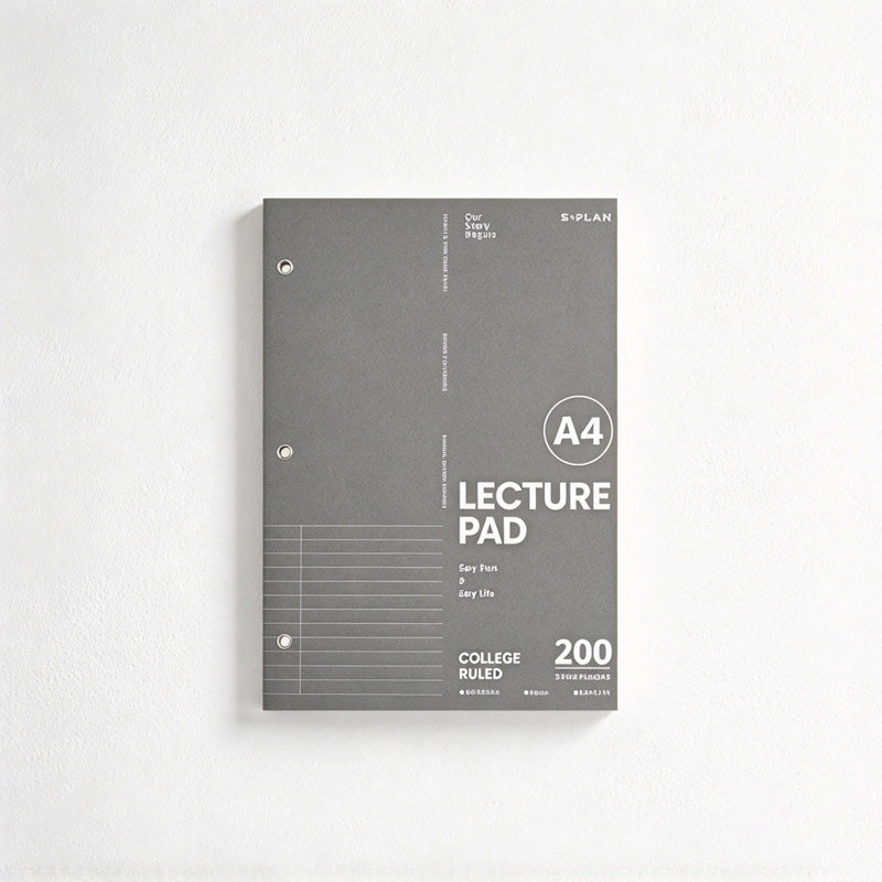 CouldNook Tear-Off Lecture Notebook - Three Punched Holes and Ruled Sheets