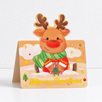 Christmas Card - Shaped Motifs and Gold Greeting
