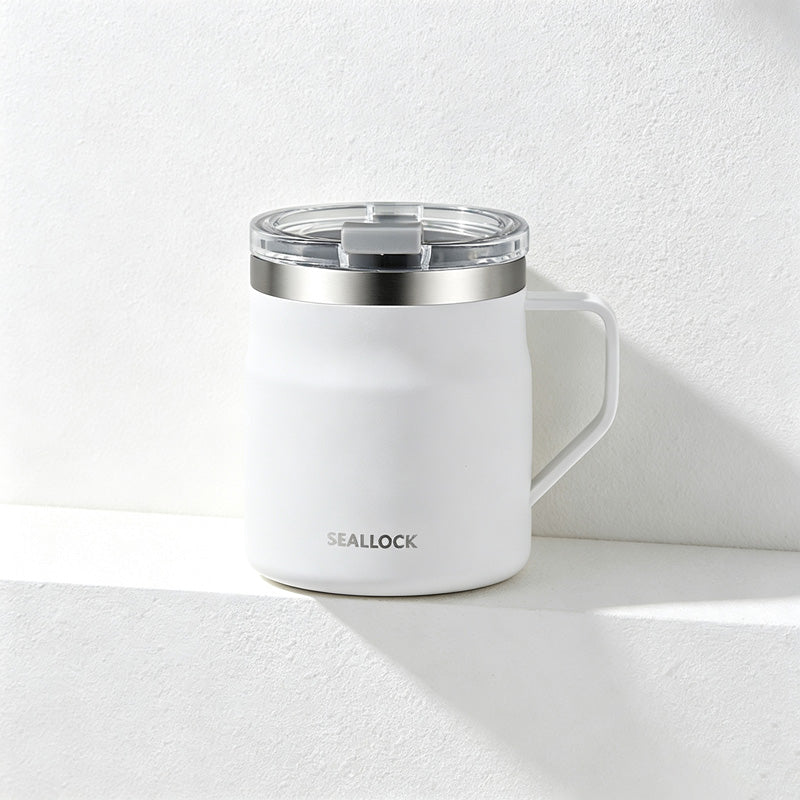 CouldNook Lidded Coffee Mug - Angular Handle and Three Lid Style Choices