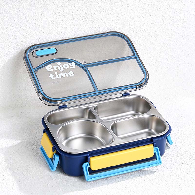 CouldNook Compartment Lunch Box - Clear Lid and Colorful Side Clips