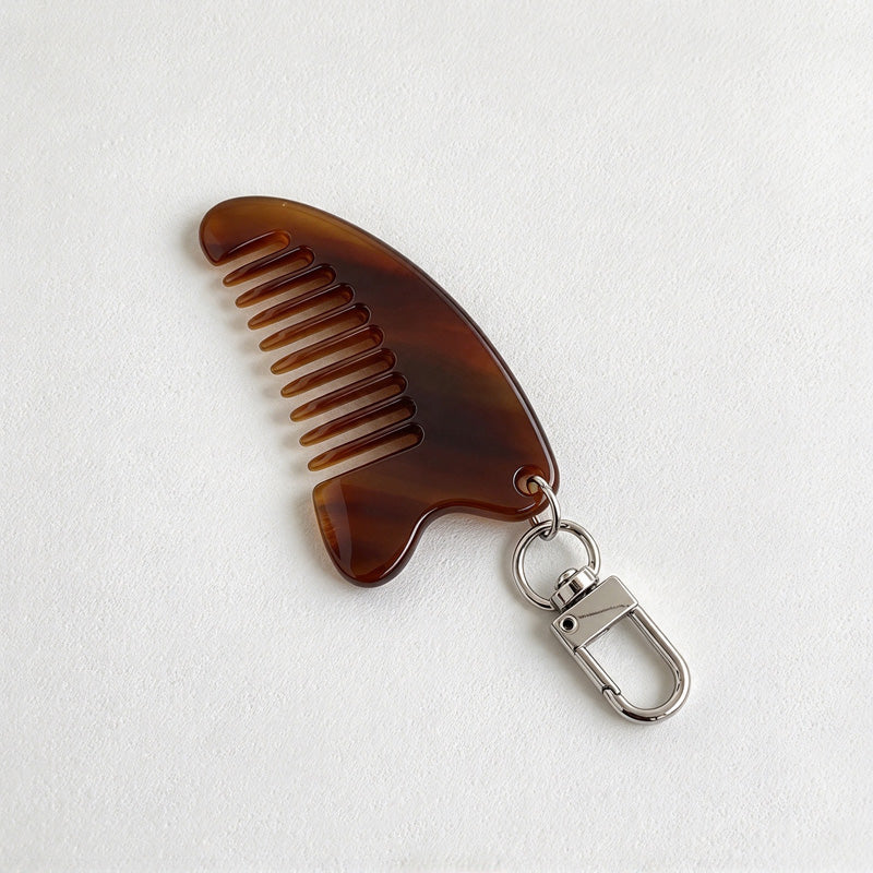 CouldNook Crescent Comb Keychain - Rounded Wide Teeth