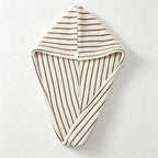 CouldNook Striped Cotton Hair Towel Wrap - Tapered Bound Edge Design