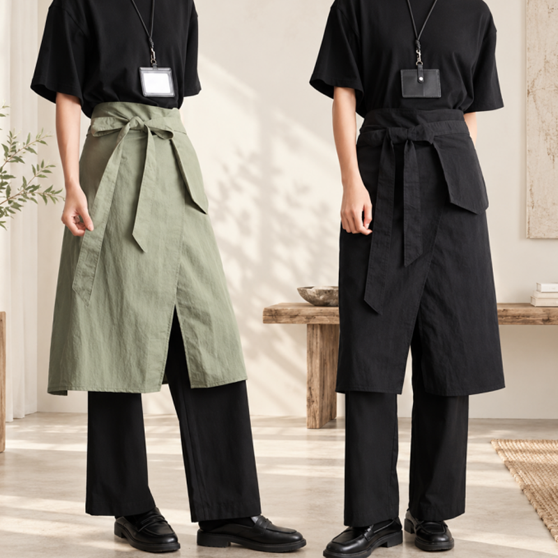 CouldNook Cotton Kitchen Apron - Layered Visible Details Kitchen Wear