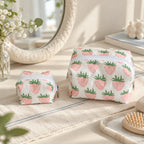 CouldNook Strawberry Zipper Pouch - Pink Fruit Print
