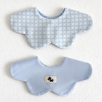 Reversible Scalloped Baby Bib in Assorted Prints