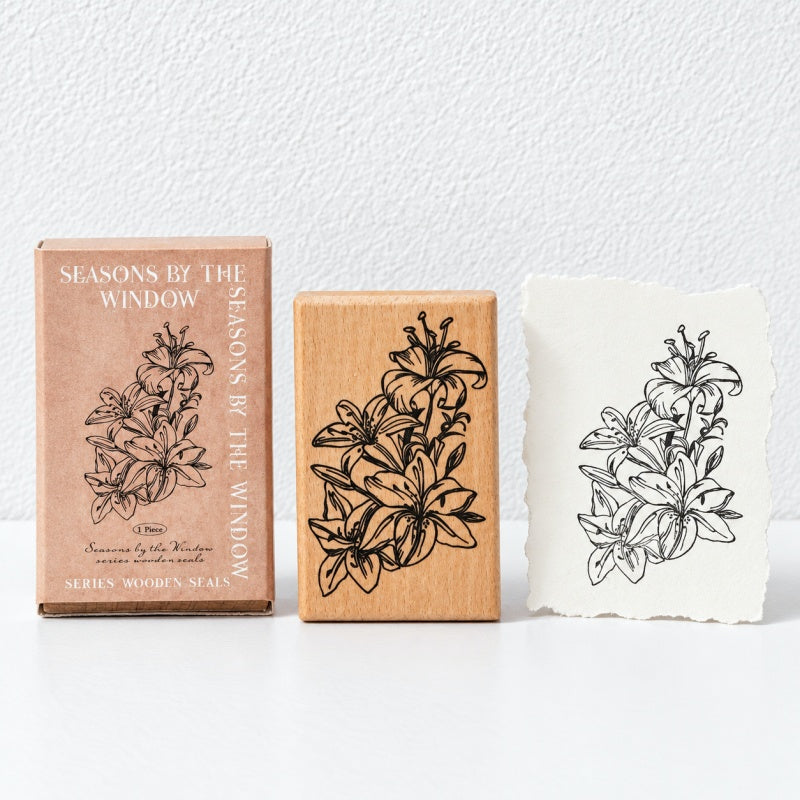 CouldNook Window Motif Stamp - Decorative Frames and Wood Mount