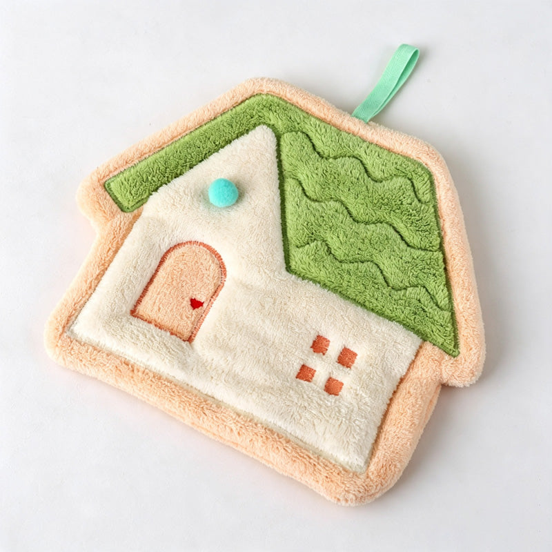 CouldNook House Shape Hand Towel - Hanging Storybook Design