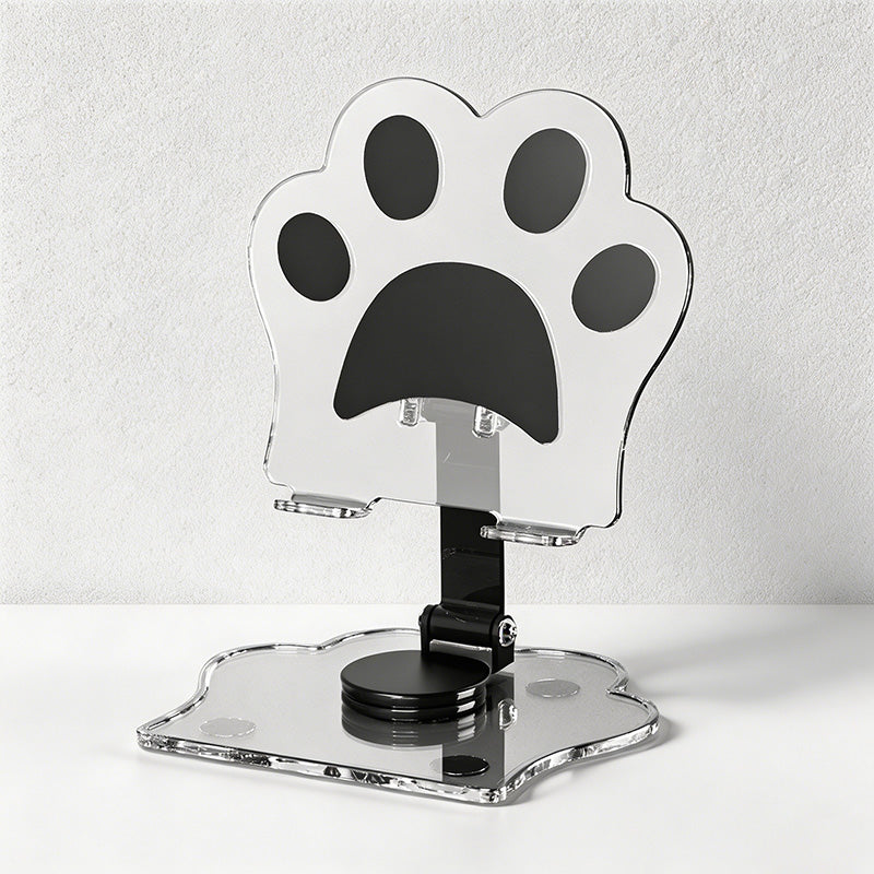 CouldNook Cute Cat Paw Acrylic Phone Stand - 360° Rotating Adjustable Holder