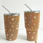 CouldNook 20/30oz Rhinestone Tumbler-Stainless Steel Vacuum Insulated Ice Tumbler with Straw