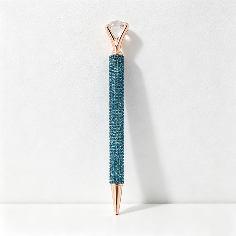 CouldNook Pen-Luxury Large Diamond Top Rhinestone Paved Twist Metal Ballpoint Pen Bling Gift Pen for Office School Wedding(5PCS)