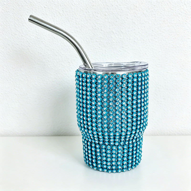 CouldNook 3oz Rhinestone Shot Glasses-Stainless Steel Vacuum Insulated Tumbler with Straw