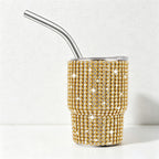 CouldNook 3oz Rhinestone Shot Glasses-Stainless Steel Vacuum Insulated Tumbler with Straw