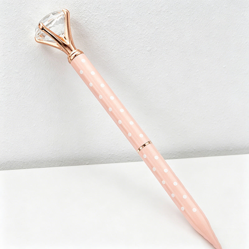 CouldNook Pen-Large Diamond Top Twist Retractable Metal Ballpoint Pen Custom Logo Gift Pen for Office Advertising School
