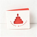 Hollow Out Mini Greeting Cards, 8 Assorted Designs Foldable Thank You Cards for Birthday Wedding Holiday