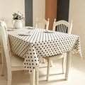 Modern Polka Dot Tablecloth - Minimalist Cotton-Blend Fabric for Home & Events