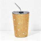 CouldNook 17oz Rhinestone Tumbler-Stainless Steel Insulated Straight Body Cup with Straw