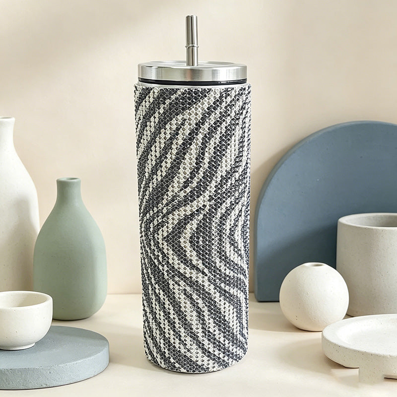CouldNook 20oz Rhinestone Tumbler-Stainless Steel Vacuum Insulated Straight Body Tumbler with Straw