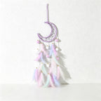 CouldNook Dreamcatcher-Handmade Star Moon Cat Shaped Feather Pom Pom Dream Catcher Wind Chime