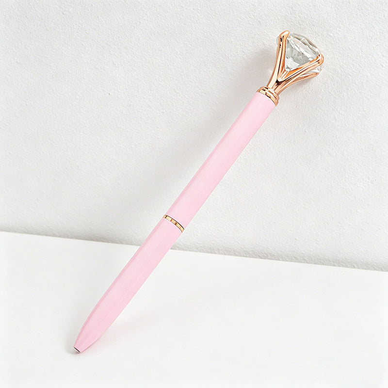 CouldNook Pen-Large Diamond Top Twist Retractable Metal Ballpoint Pen Custom Logo Gift Pen for Office Advertising School