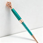 CouldNook Pen-Crown Top Retractable Metal Ballpoint Pen Cute Gift Pen for Students Office Wedding Favors