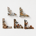 CouldNook Hollow Relief Corner Stickers - Aesthetic Retro Paper Decor