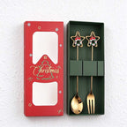 CouldNook Christmas Cutlery Set - Character Tops and Decorative Charm Designs