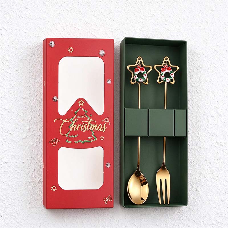 CouldNook Christmas Cutlery Set - Character Tops and Decorative Charm Designs