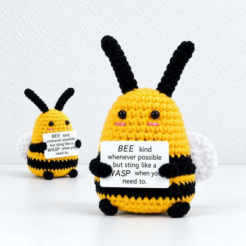 CouldNook Crocheted Character Doll - Textured Shapes And Little Message Cards