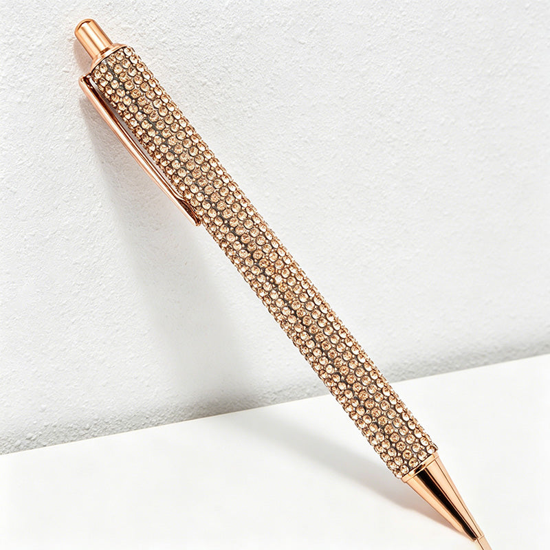 CouldNook Pen-Bling Bling Rhinestone Paved Retractable Metal Ballpoint Pen Luxury Gift Pen for Office School Wedding