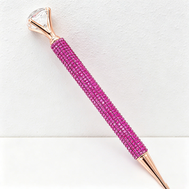 CouldNook Pen-Luxury Large Diamond Top Rhinestone Paved Twist Metal Ballpoint Pen Bling Gift Pen for Office School Wedding(5PCS)