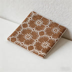 CouldNook Vintage Embroidered Fabric Coaster - Japanese Floral Square Mug Mat