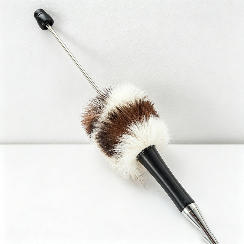 CouldNook Pen-Cute Pom Pom Beaded Ballpoint Pen DIY Creative Plush Ballpoint Pen for Gift & Office