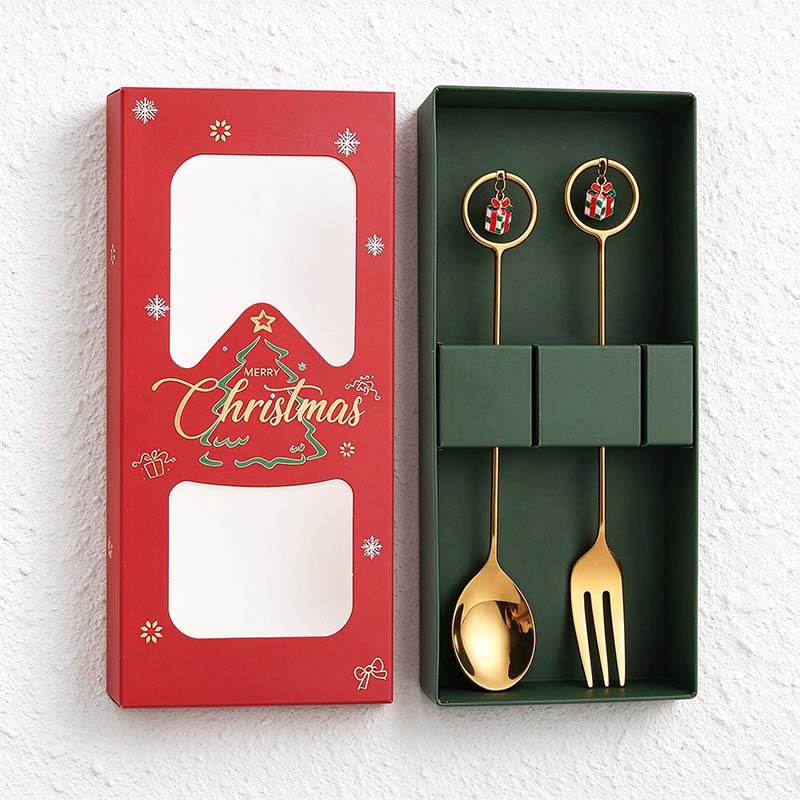 CouldNook Christmas Cutlery Set - Character Tops and Decorative Charm Designs