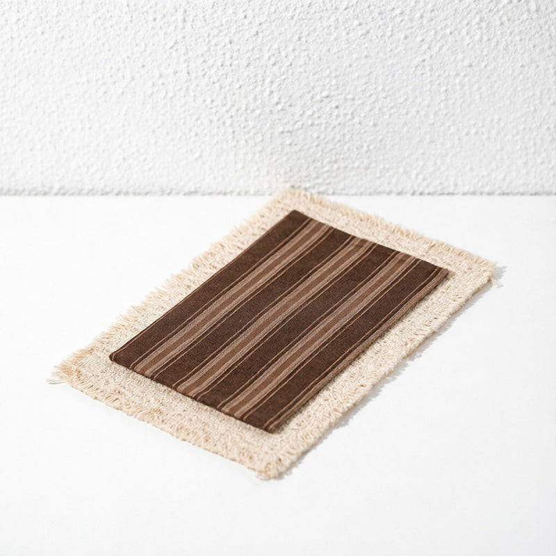 CouldNook Vintage Zen Waterproof Fabric Tea Mat - Chinese Wabi-Sabi Placemat