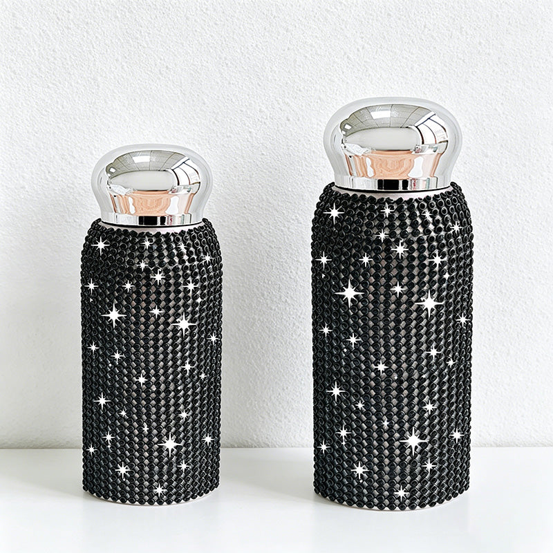 CouldNook Rhinestone Tumblers-6oz Stainless Steel Vacuum Insulated U-Shaped Eggshell Coffee Cup with Straw