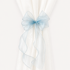 CouldNook Multi Layer Sheer Ribbon Curtain Tieback 2PCS Set - Window Styling Accent