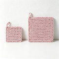 CouldNook Chunky Knit Cotton Trivet - Hand-Woven Square Heat Pad