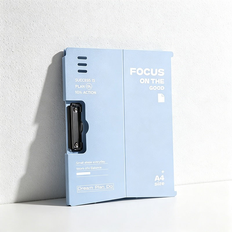 CouldNook Foldable A4 Clipboard Folder - Aesthetic Typography Stand-Up Writing Pad