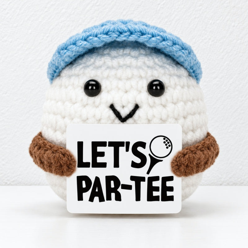 CouldNook Crocheted Character Doll - Textured Shapes And Little Message Cards